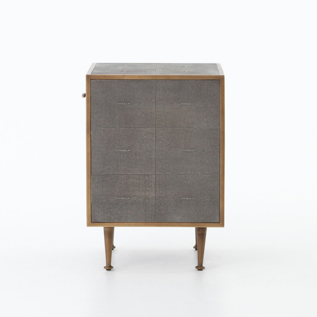 Sabrina Bedside Table - Grey Shagreen