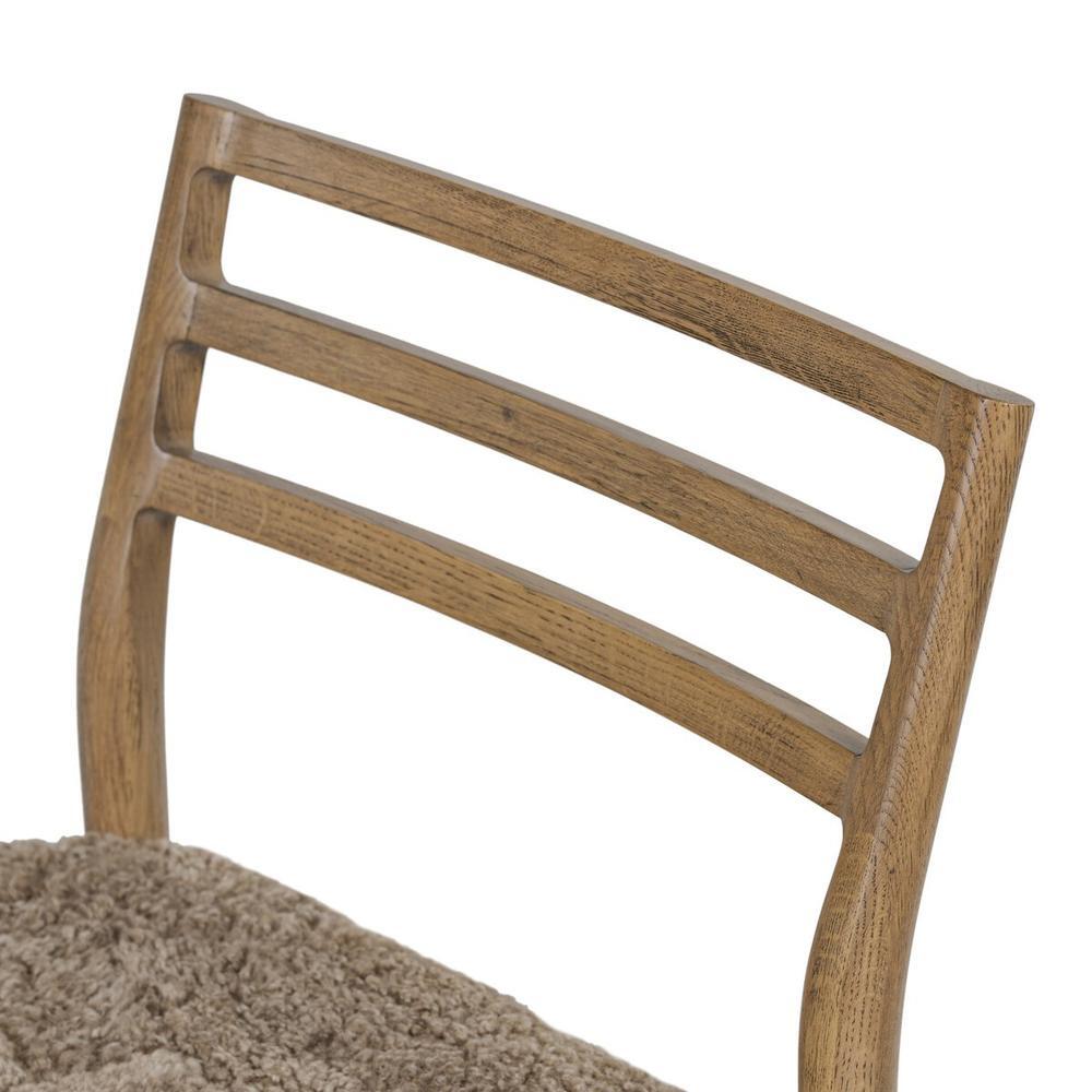 Glenmore Dining Chair: Taupe Shearling