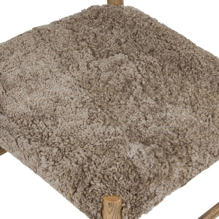 Glenmore Dining Chair: Taupe Shearling