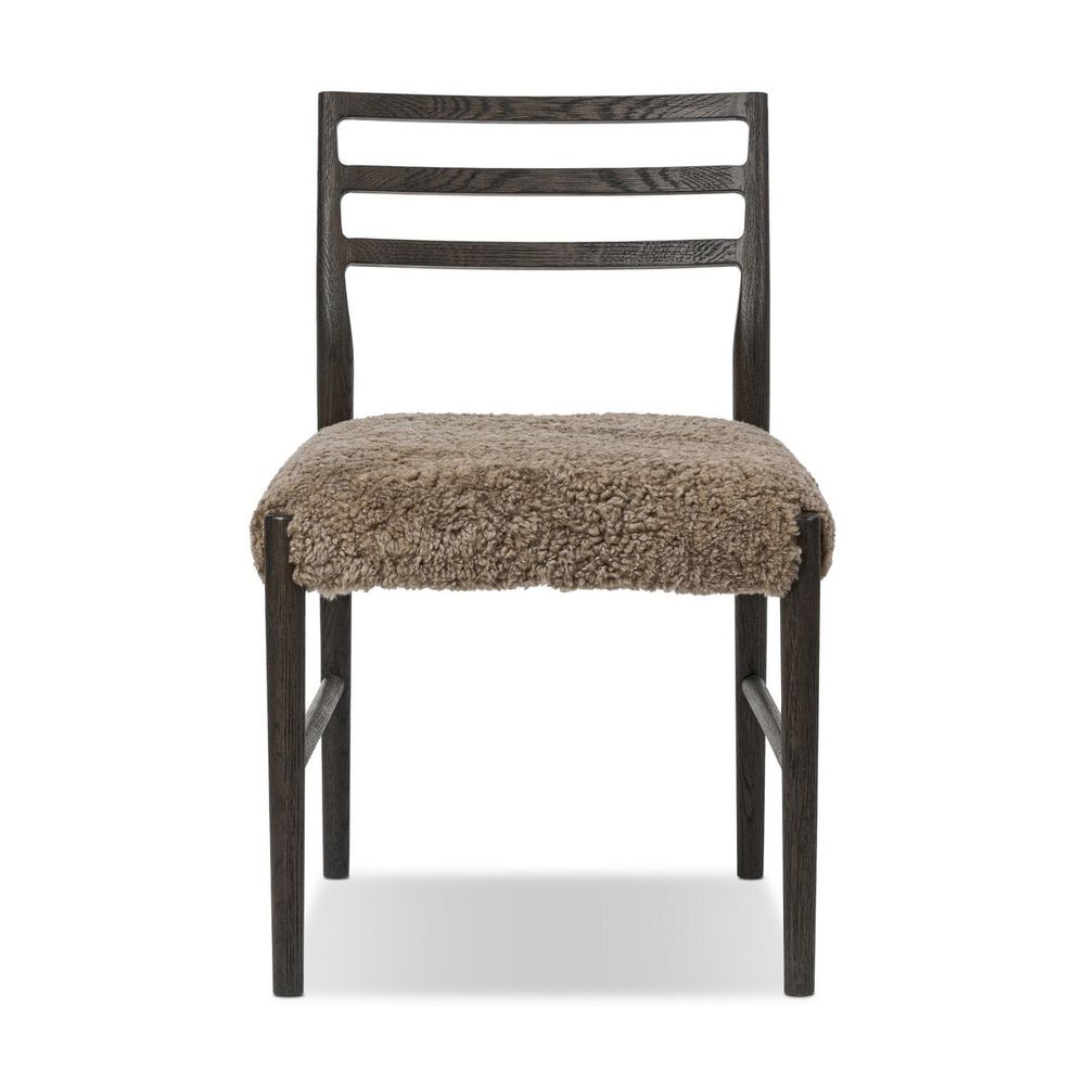 Glenmore Dining Chair: Taupe Shearling