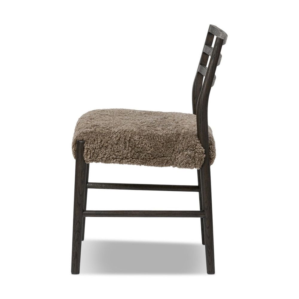 Glenmore Dining Chair: Taupe Shearling