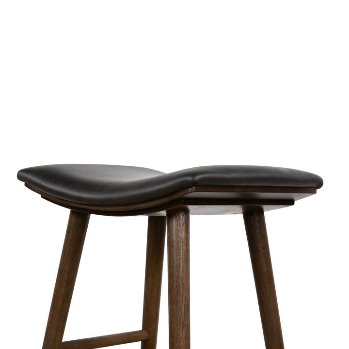 Liberty Bar + Counter Stool - Counter Stool - Distressed Black - Warm Parawood