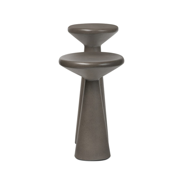 Canyon Concrete Accent Tables, Set Of 2 - Dark Grey