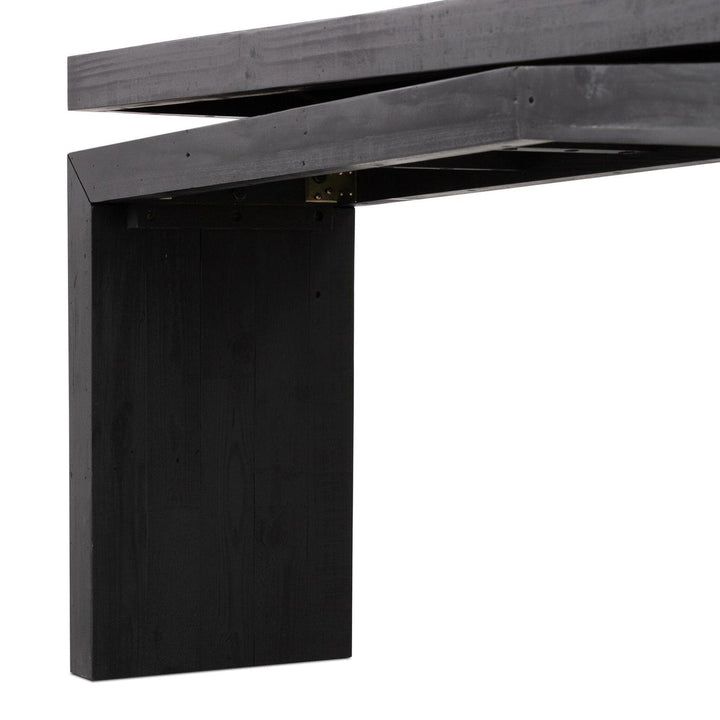 Matthew 79" Console Table - Aged Black Pine