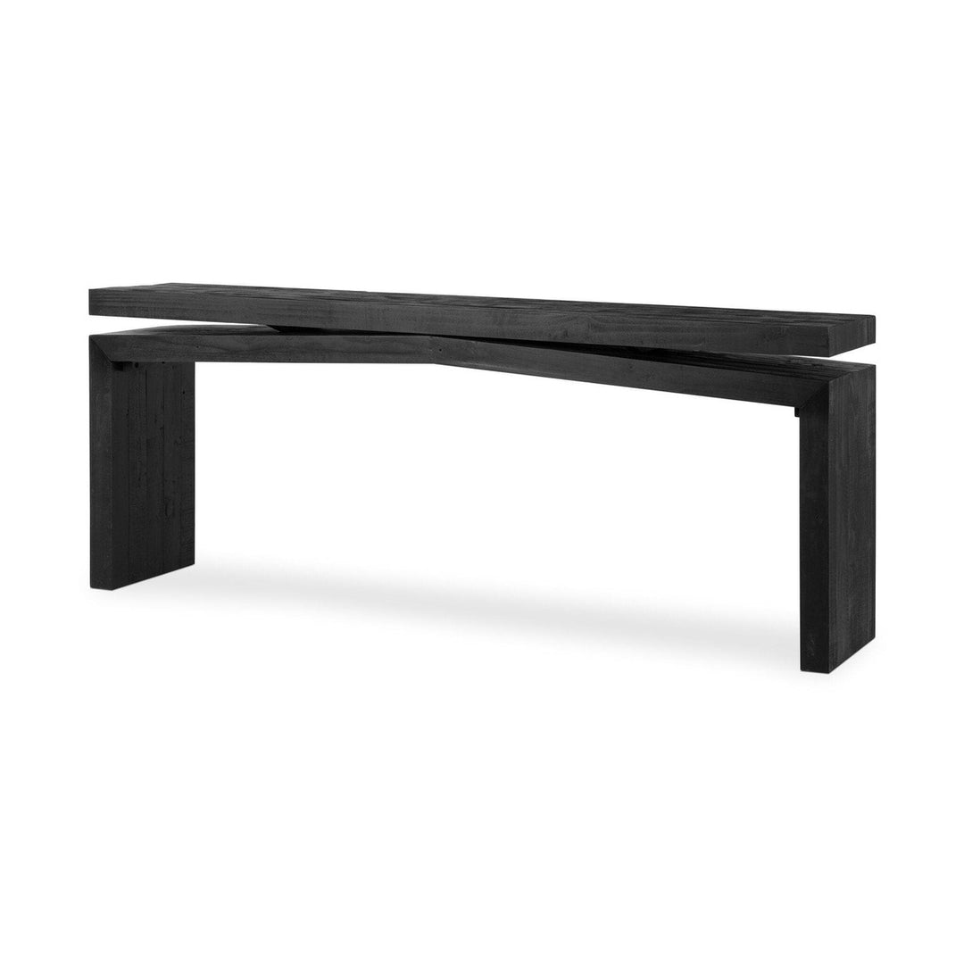 Matthew 79" Console Table - Aged Black Pine