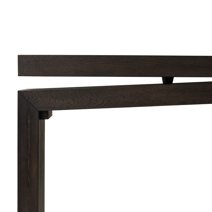 Bennett 79" Oak Console Table - Smoked Black