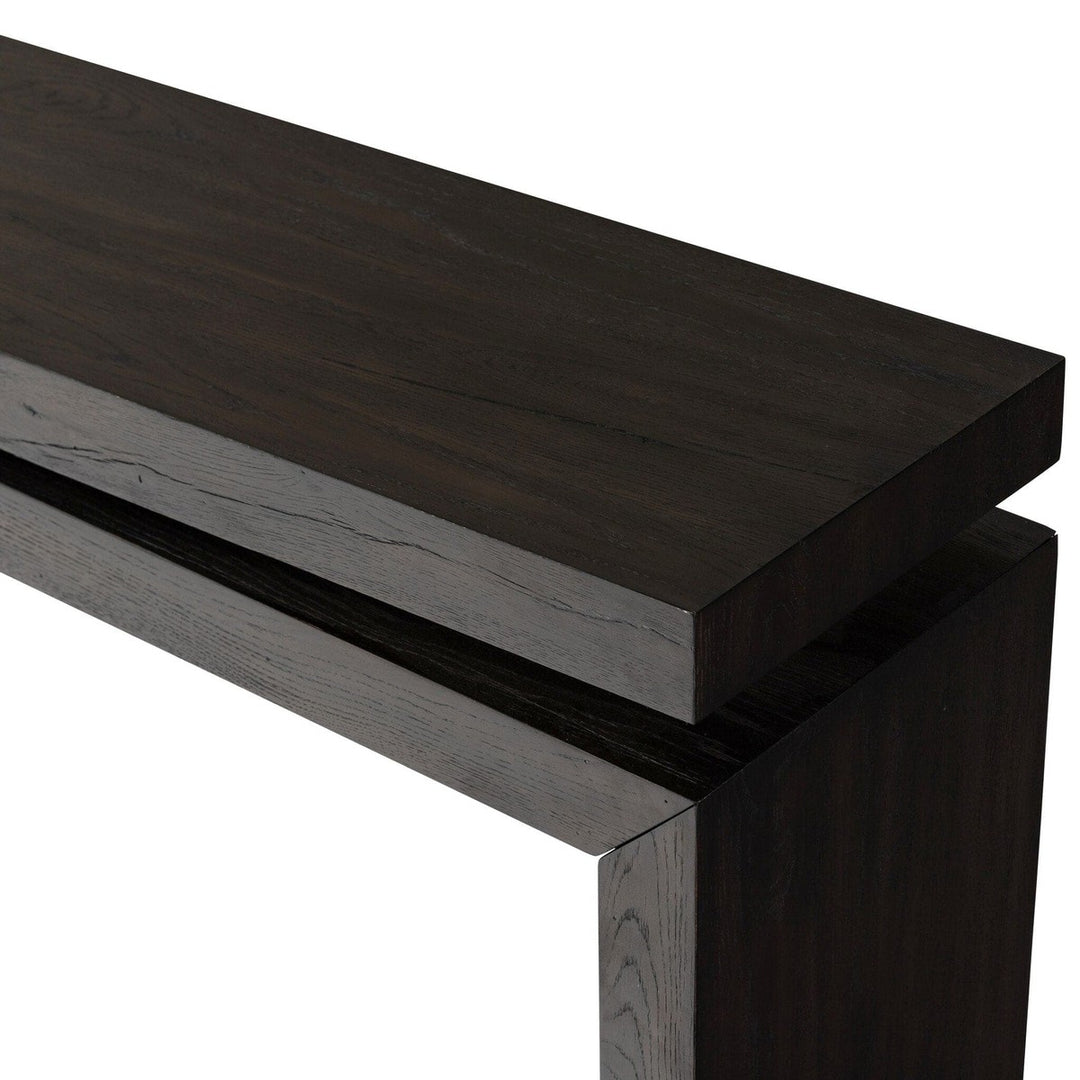 Bennett 79" Oak Console Table - Smoked Black