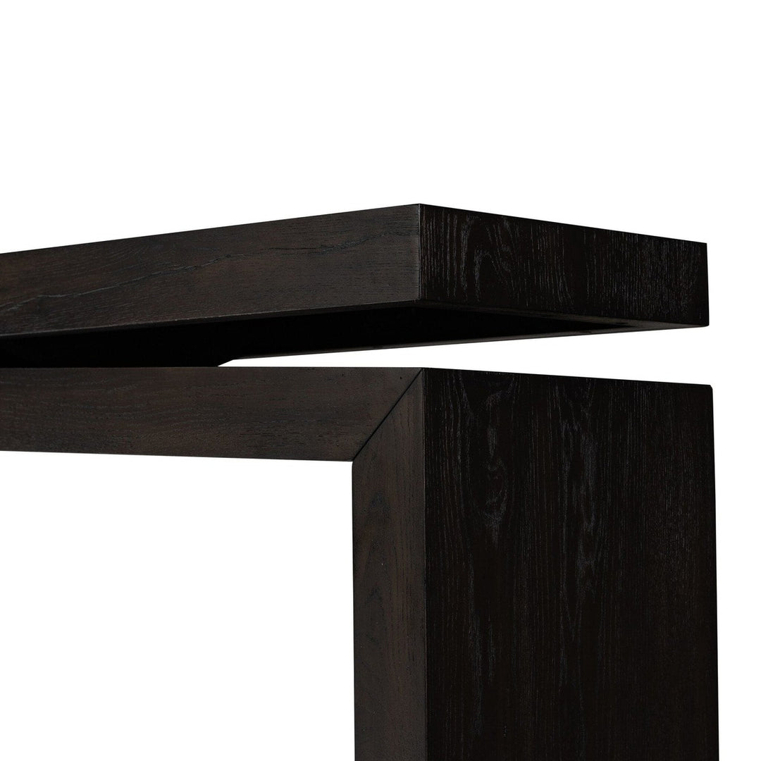 Bennett 79" Oak Console Table - Smoked Black