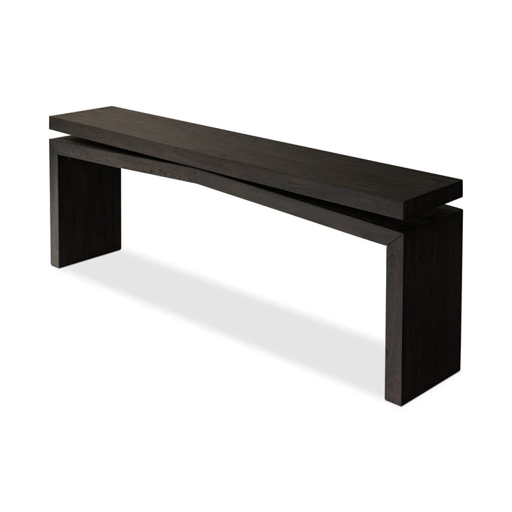 Bennett 79" Oak Console Table - Smoked Black