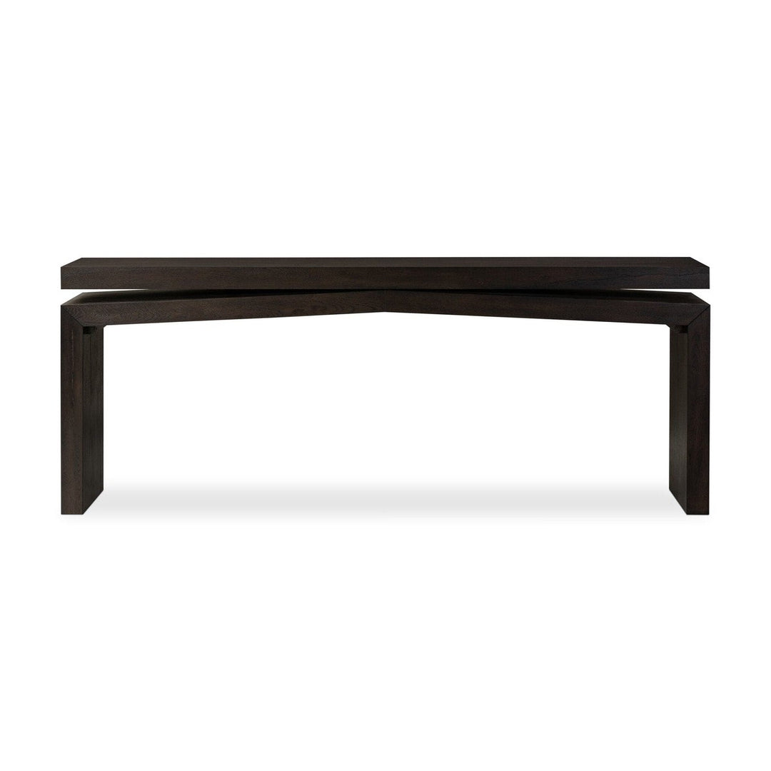 Bennett 79" Oak Console Table - Smoked Black