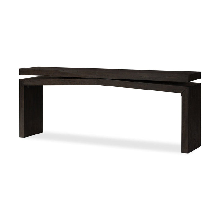 Bennett 79" Oak Console Table - Smoked Black