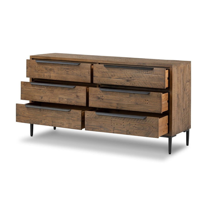 Wyatt 6 Drawer Dresser - Rustic Sandalwood