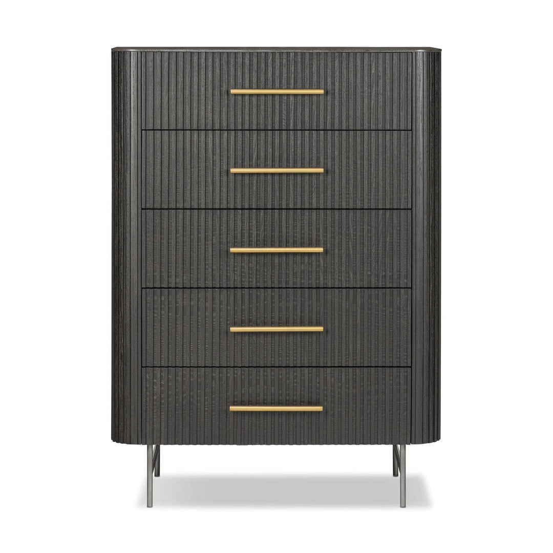 Kingston 5 Drawer Dresser - Distressed Black