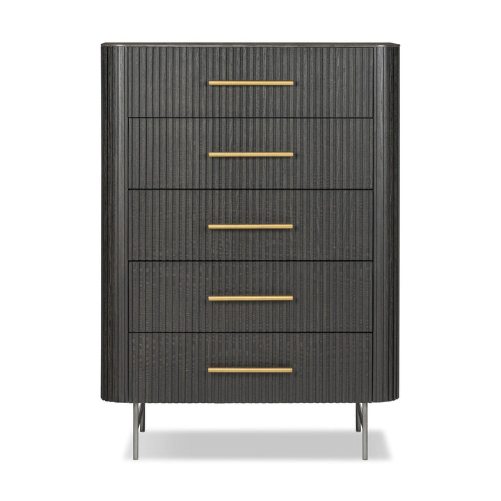 Kingston 5 Drawer Dresser - Distressed Black