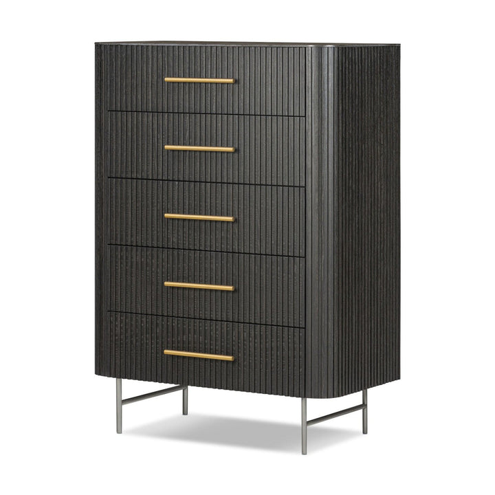 Kingston 5 Drawer Dresser - Distressed Black