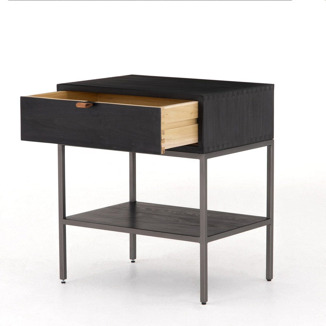 Troy Nightstand - Black Wash Poplar