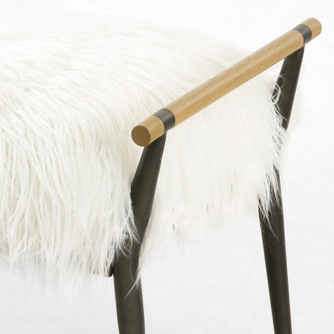 Caroline Bench - Mongolian Cream Fur