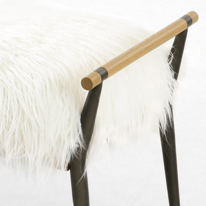 Caroline Bench - Mongolian Cream Fur