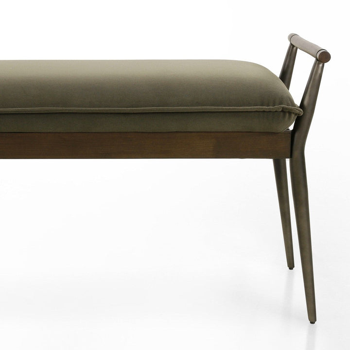 Caroline Bench - Modern Velvet Loden