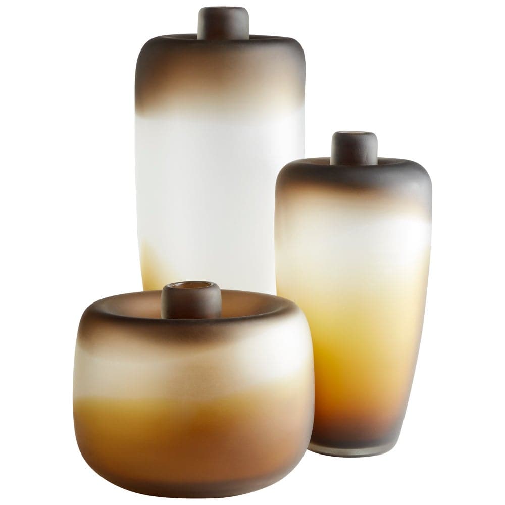 Jaxon Vase - Amber Swirl - Small-Cyan Design-CYAN-10858-Vases-2-France and Son