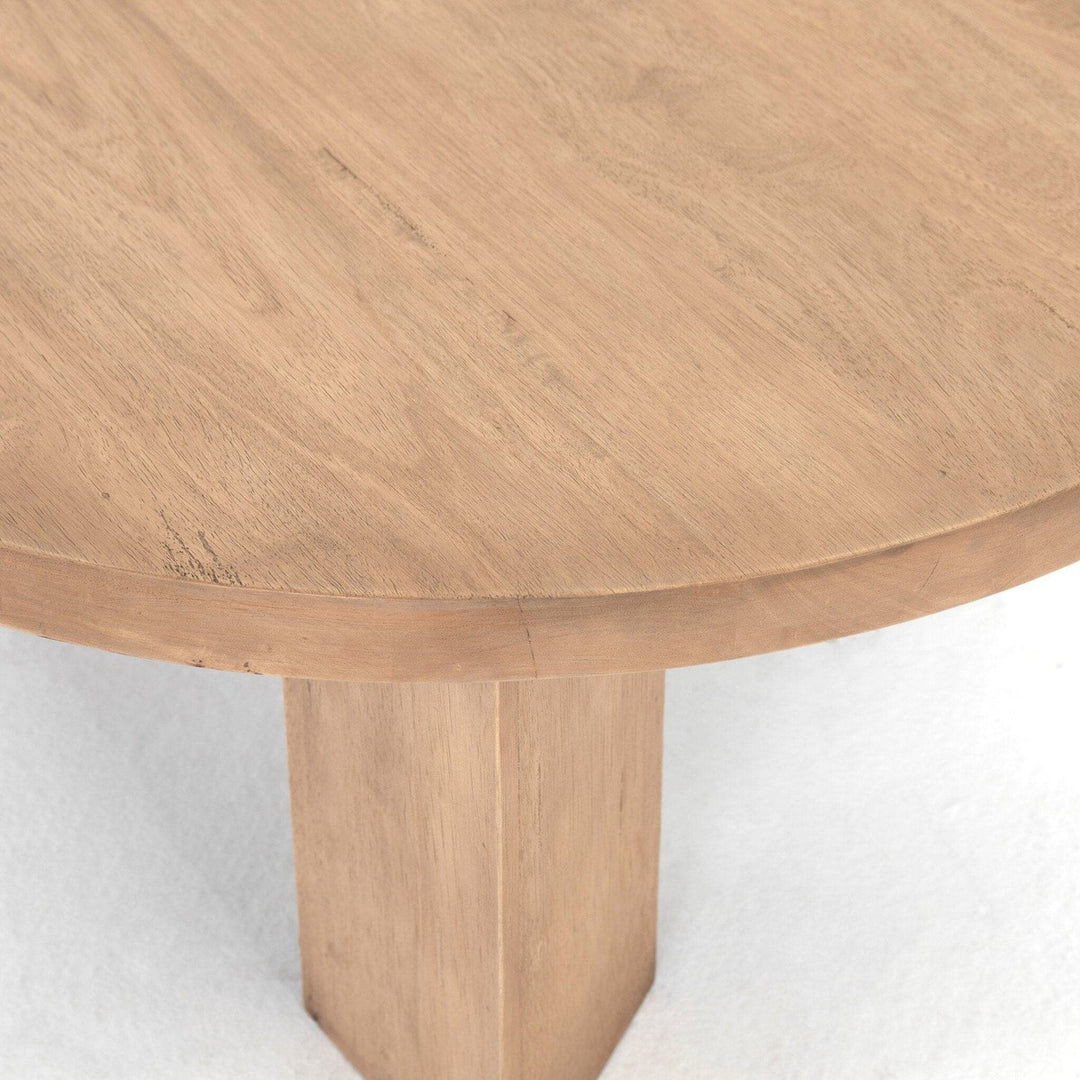 Milan Round Coffee Table - Light Brushed Parawood