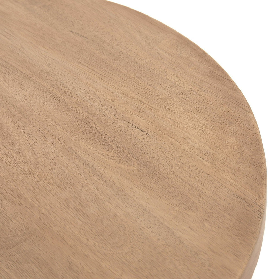 Milan Round Coffee Table - Light Brushed Parawood