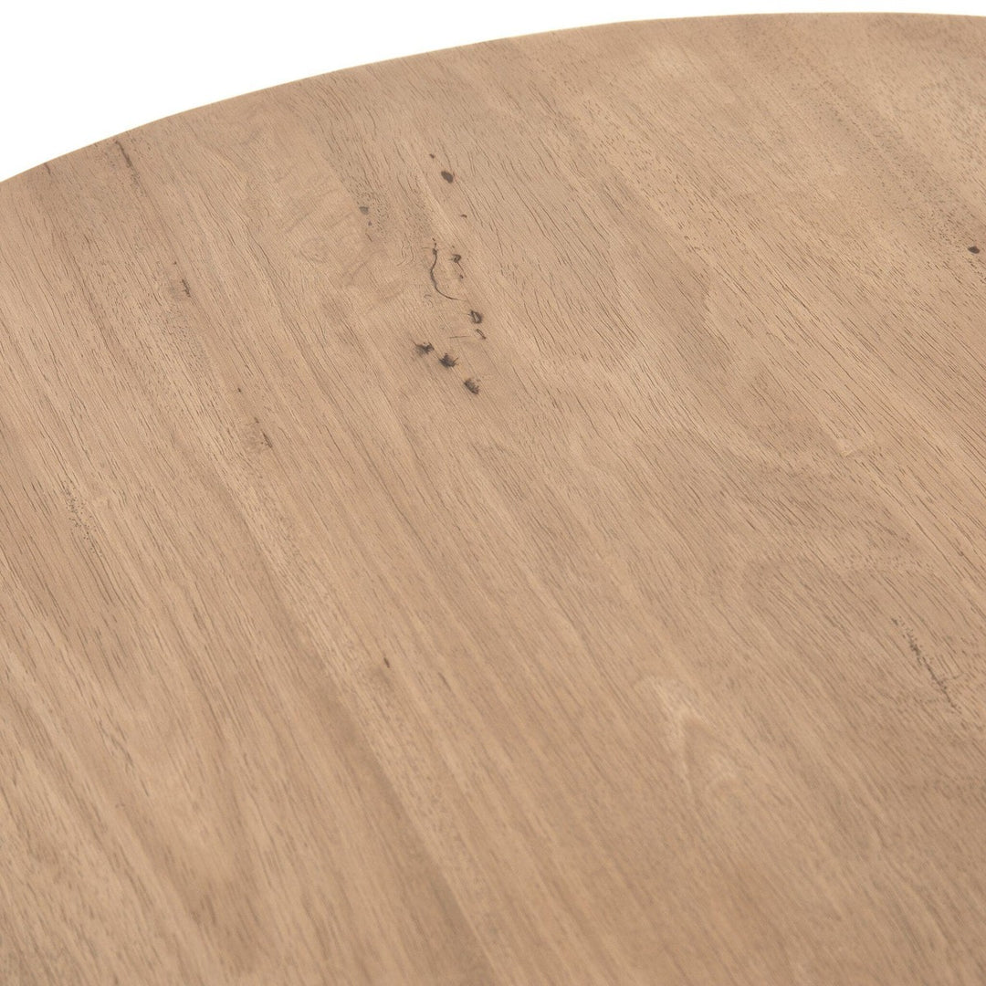 Milan Round Coffee Table - Light Brushed Parawood