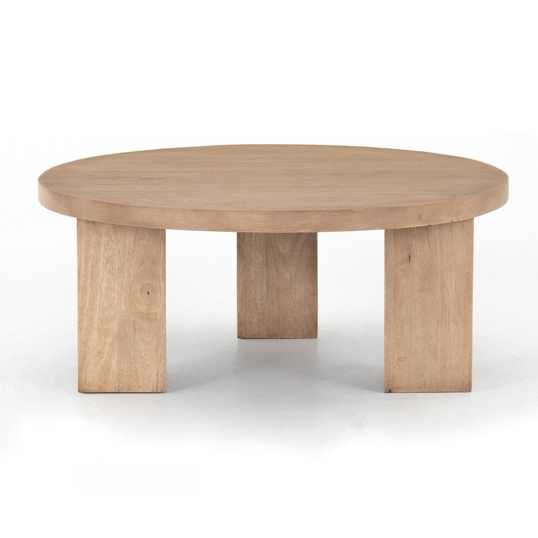 Milan Round Coffee Table - Light Brushed Parawood