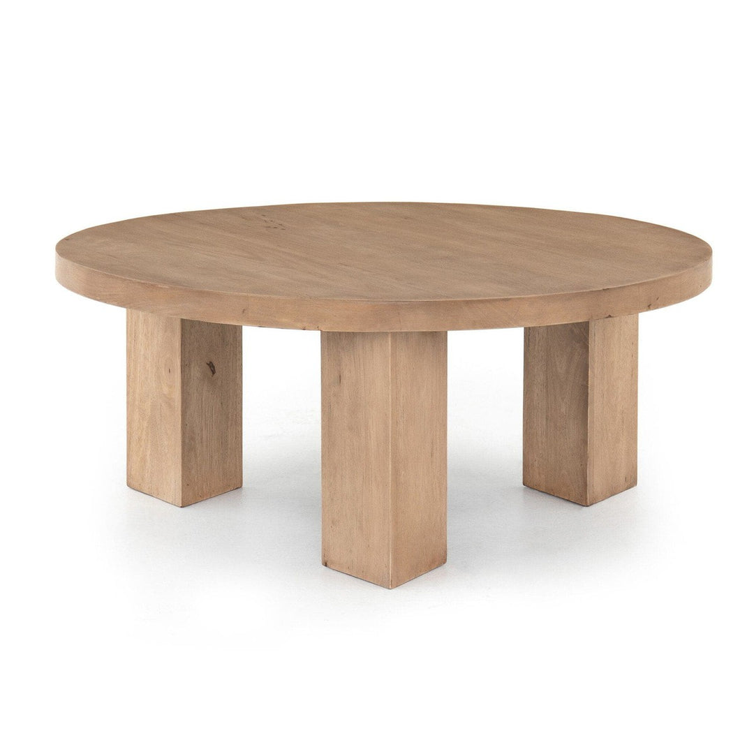 Milan Round Coffee Table - Light Brushed Parawood