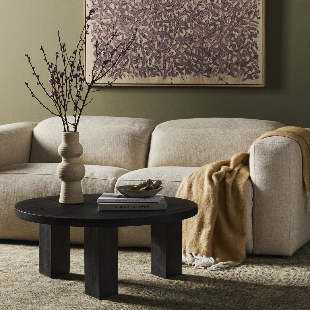 Sierra Round Coffee Table - Ebony Parawood