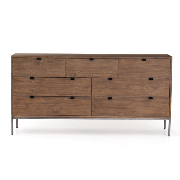 Troy 7 Drawer Dresser - Auburn Poplar