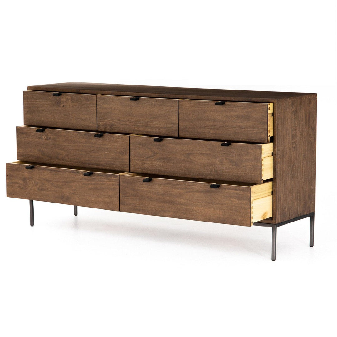 Troy 7 Drawer Dresser - Auburn Poplar