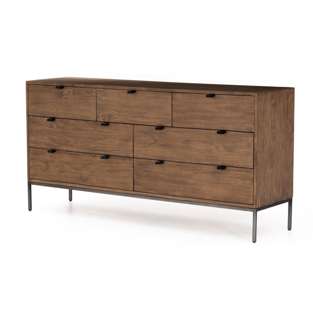 Troy 7 Drawer Dresser - Auburn Poplar