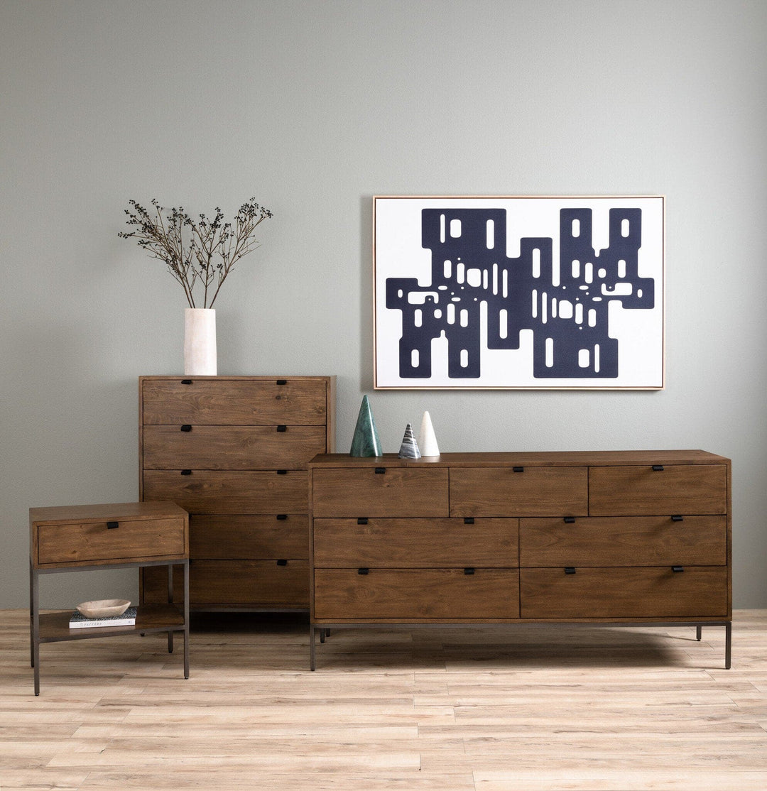 Troy 7 Drawer Dresser - Auburn Poplar