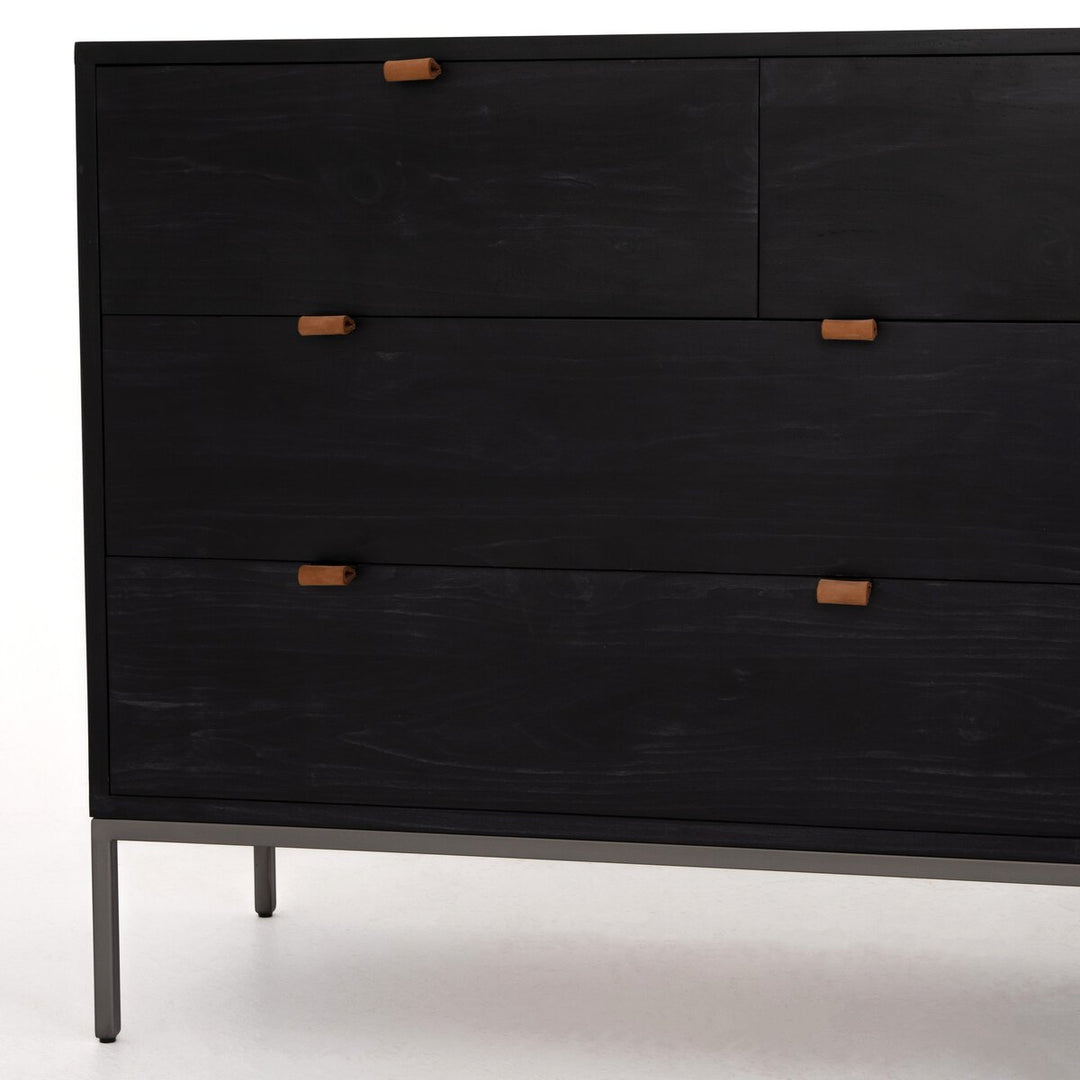 Troy 7 Drawer Dresser - Black Wash Poplar