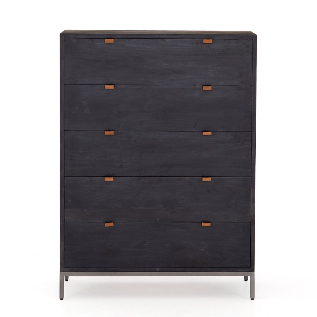 Troy 5 Drawer Dresser - Black Wash Poplar