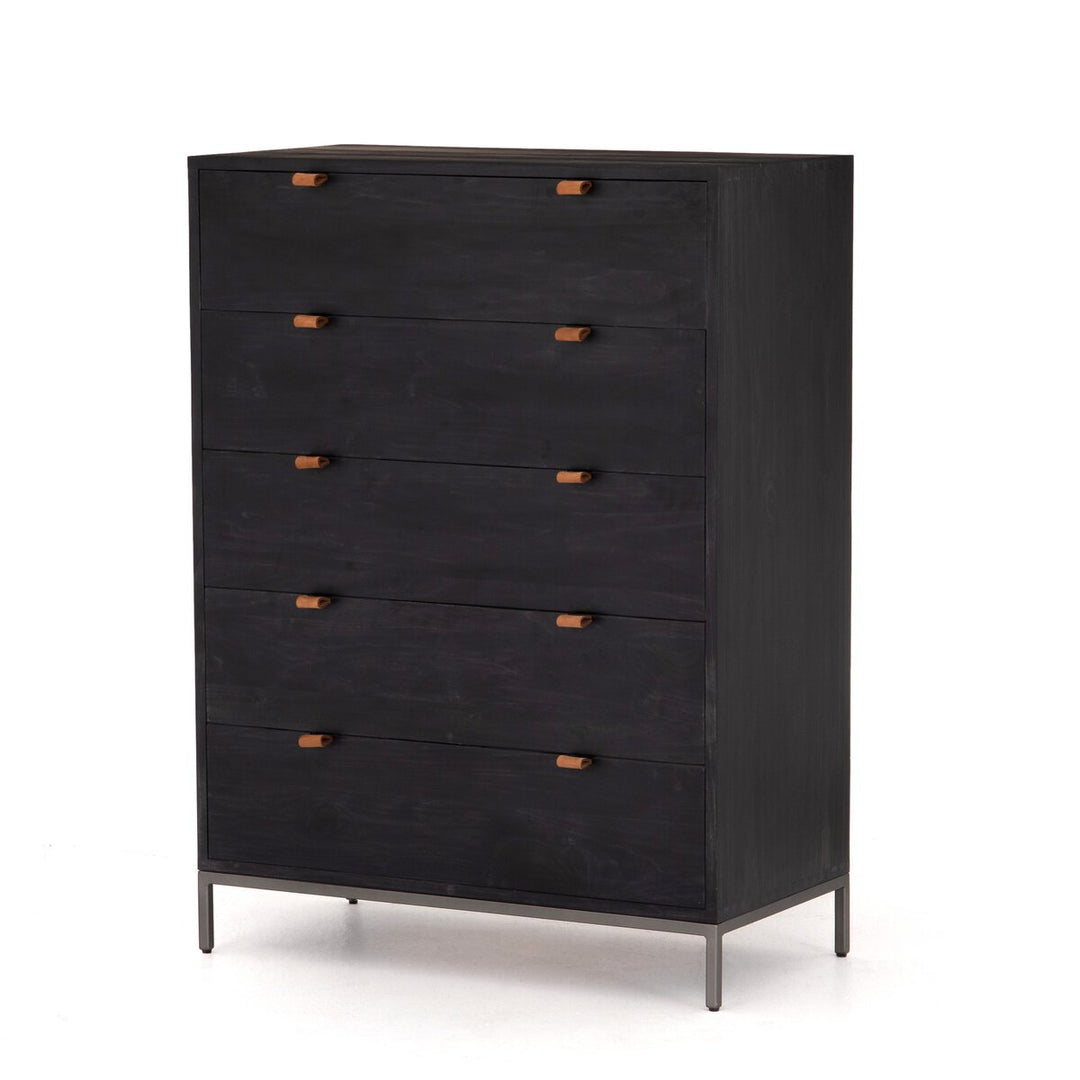 Troy 5 Drawer Dresser - Black Wash Poplar