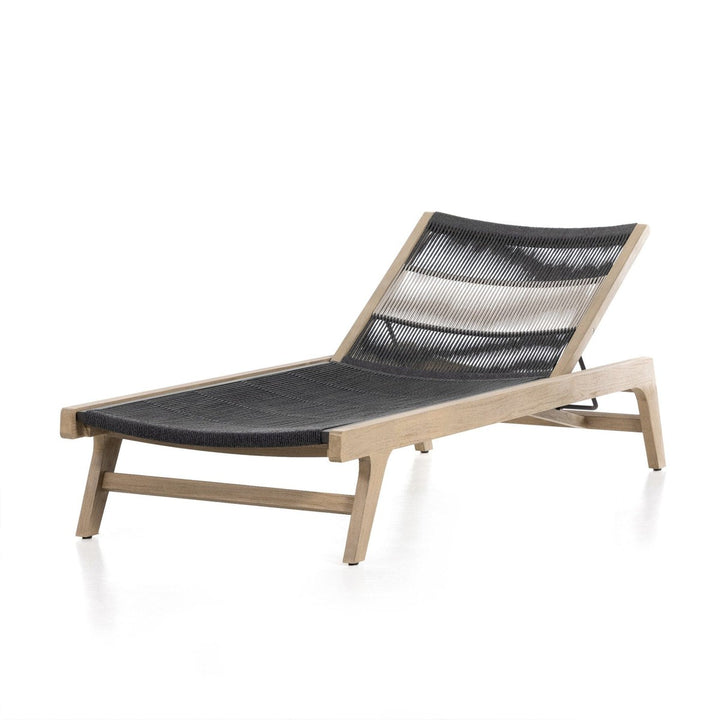 Justin Outdoor Chaise - Dark Grey Rope