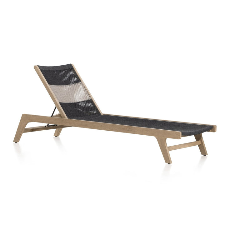 Justin Outdoor Chaise - Dark Grey Rope