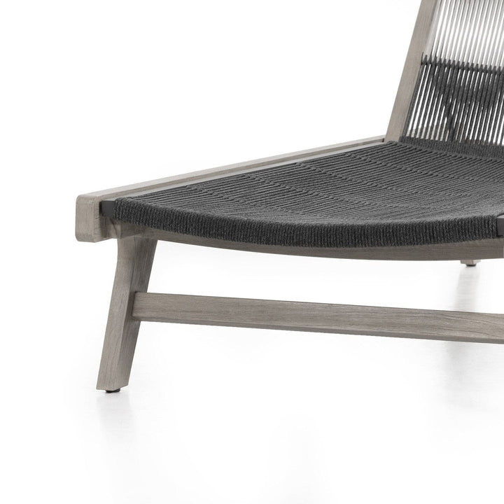 Justin Outdoor Chaise - Dark Grey Rope