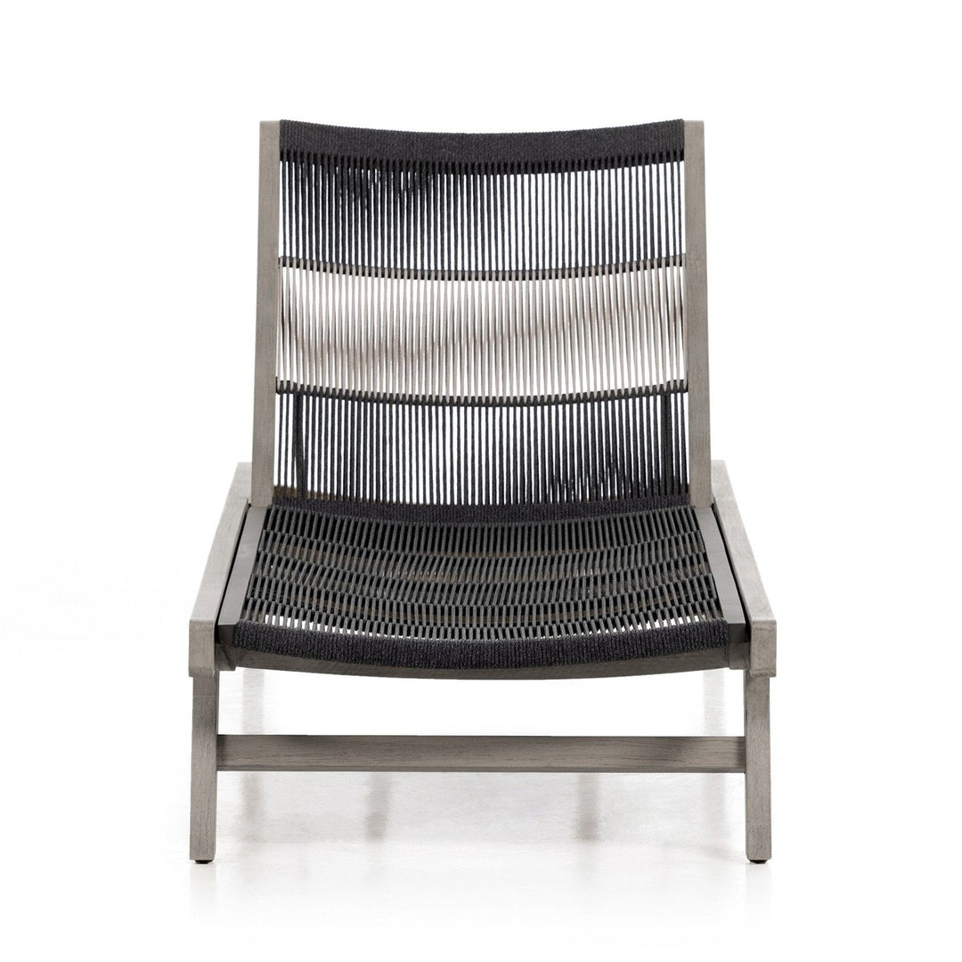 Justin Outdoor Chaise - Dark Grey Rope