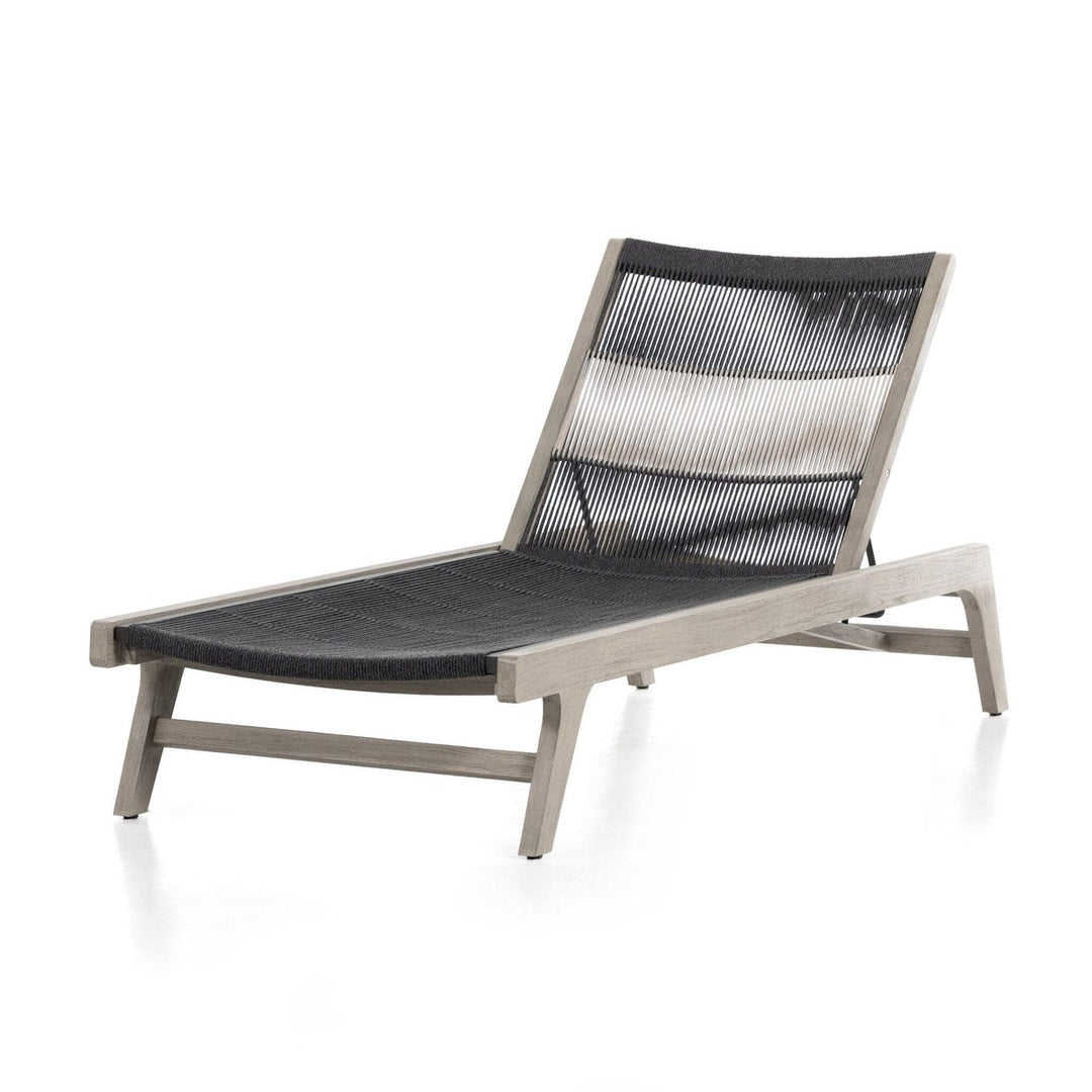 Justin Outdoor Chaise - Dark Grey Rope