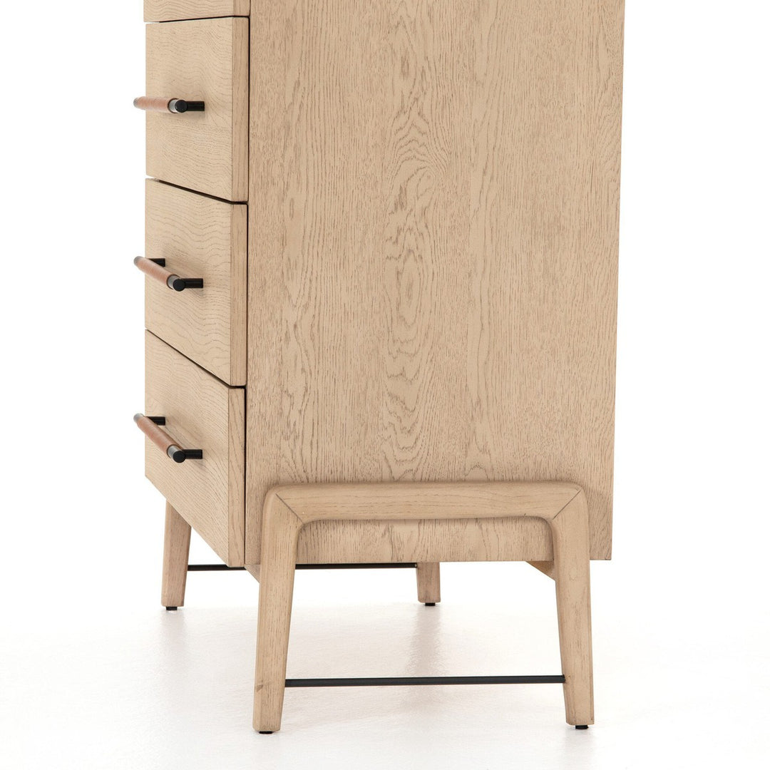 Rosewood 6 Drawer Tall Dresser - Yucca Oak