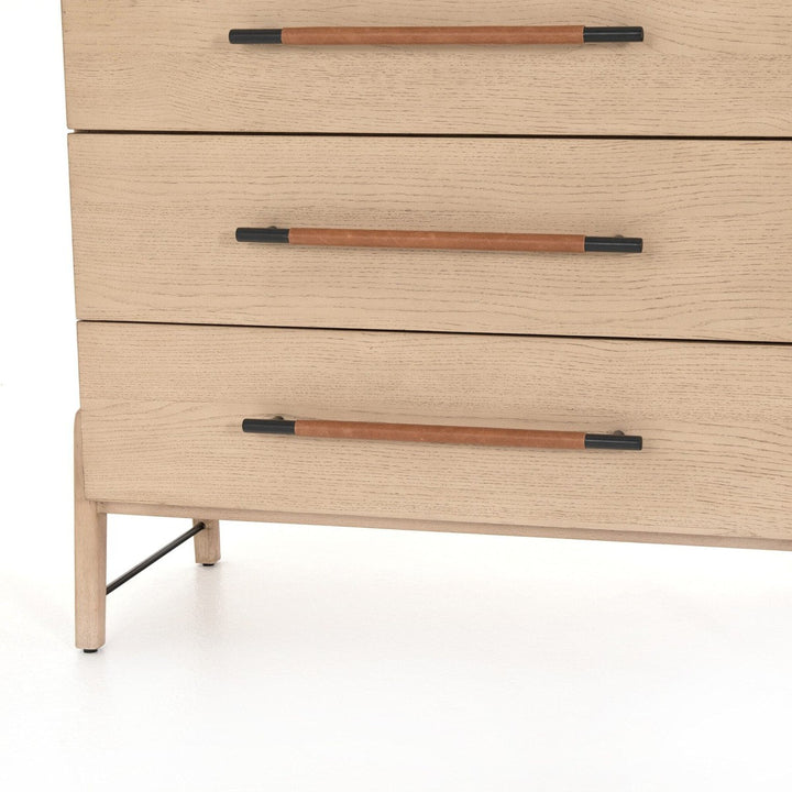 Rosewood 6 Drawer Tall Dresser - Yucca Oak