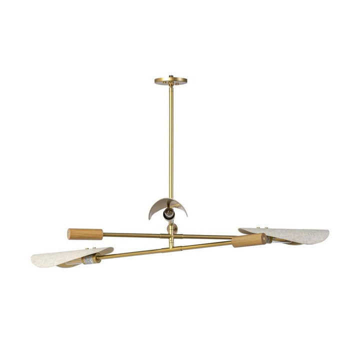 Astrid 3 Light Chandelier - Flax Linen