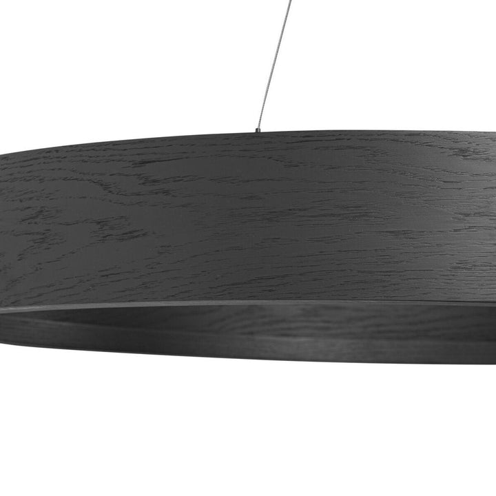 Baum Chandelier: Black Oak Veneer - Jet Black - Black Cord