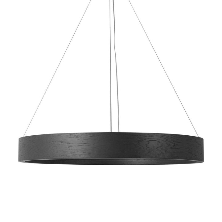 Chandeliers Baum Chandelier: Black Oak Veneer - Jet Black - Black Cord