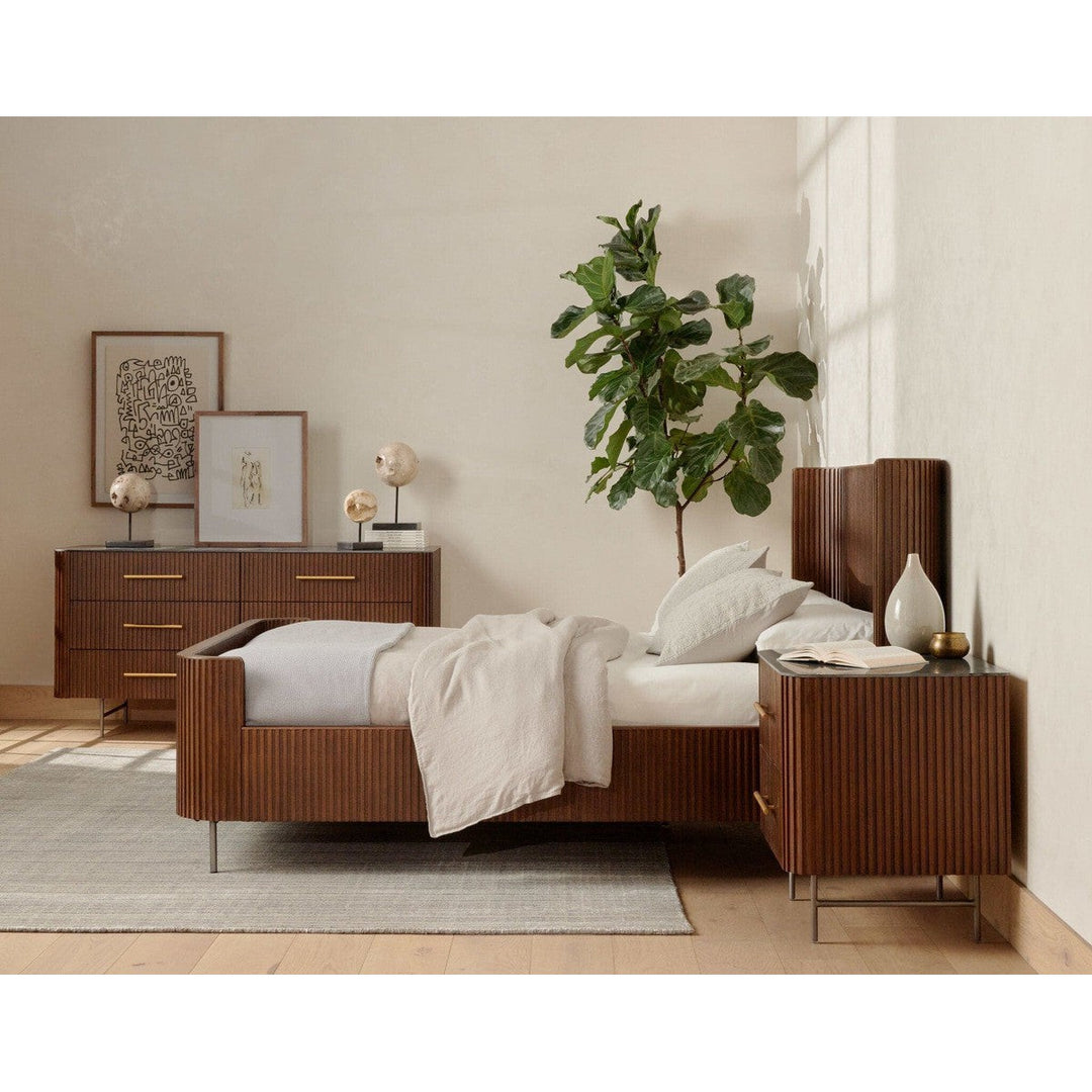 Franklin Bed - Terra Brown Oak- King