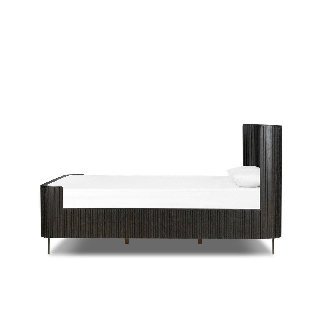 Kingston Bed - Distressed Black Oak - King