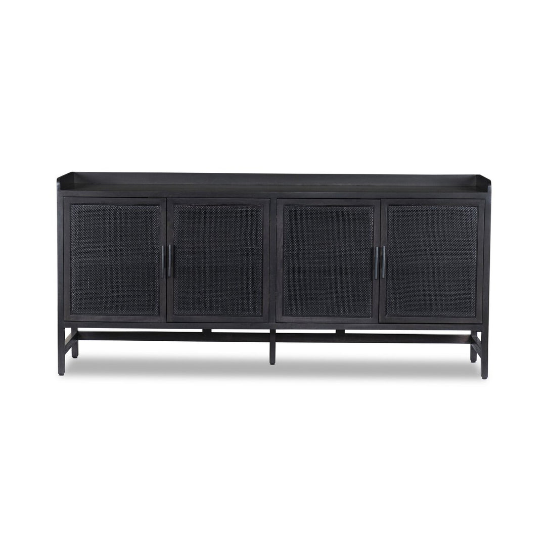 Harmony Sideboard - Black Wash Mango W/ Black Cane - 72"